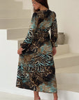 Erin Frill Hem Animal Print Midi Dress 8633-A - Love and Liberty